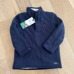 Joules Kids Navy Fleece-Lined Sweatshirt